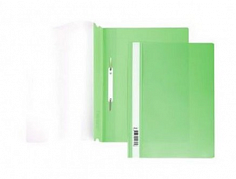 Х-AS4_00104 Папка скоросшиватель А4 "Hatber" ЗЕЛЕНАЯ, 140/180мкм, без перфорации