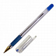 миниатюра Ручка шариковая PIANO "GOLD", 0,5мм, прозрачный корпус, резиновый держатель, синяя (50/1200) (PT-205