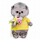 миниатюра BB-082 Басик BABY с букетом из цветов и ягод 20 см