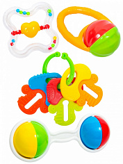 И-9922 Погремушка"Веселые звуки-12"0+(4шт., в пакете) арт. И-9922