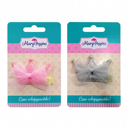 Фото товара 455409 Набор зажимов "Корона" 4,5 см., в ассорт.