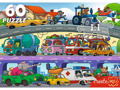 Фото товара П60-3871 ПАЗЛЫ 60 элементов. ВАЖНЫЙ ТРАНСПОРТ №9 (Арт.П60-3871)