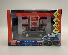 OILSTA-22PLLEX-RD (48) Игрушка пластик свет-звук АВТОЗАПРАВОЧНАЯ СТАНЦИЯ 21 см, lexus lx, кор. Техн