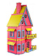 миниатюра Д-009 Сборная игрушка "Кукольный домик" розовый. Материал ХДФ Габариты игрушки: 81/45/29 см