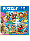 миниатюра П-5813 ПАЗЛЫ 4 в 1. ЛУЧШИЕ РУССКИЕ СКАЗКИ (9,16, 25, 36 эл.) (Арт. П-5813)
