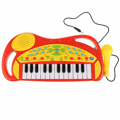Фото B1454100-R Обучающее пианино со звуком, 20 любимых песен с микрофоном., руссифиц. ТМ "УМКА"