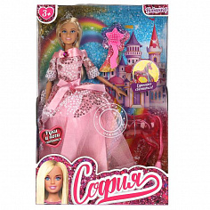 66001P-UL1-S-BB Кукла 29 см София с руки и ноги сгибаются, со светящимся единорогом КАРАПУЗ