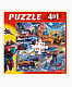 миниатюра П-7587 Пазл 4 в 1 9,16, 25, 36 эл. Машины и роботы П-7587