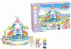 32 028 конструктор брик QMAN keeppley принцессы фонтан 121 дет.