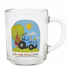 GP51748STR Синий трактор Кружка 250мл. стекло Умка