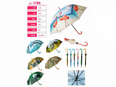 Н45724 Зонтики детские "Животные". 6 видов. 82 см. (12/60)