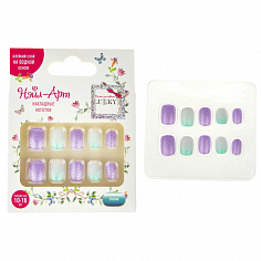 Т20822 Lukky Нэйл-Арт наб. #20 Zigzag 10 наклад.ногтей на клеевой основе,10-16 лет,кор. (10702070/02