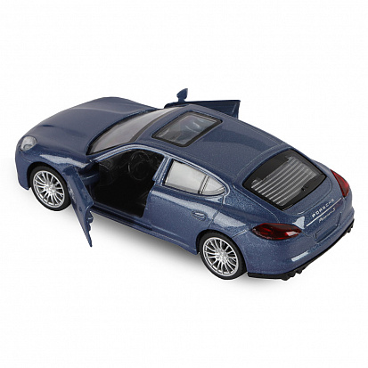 Фото 1200190JB ТМ "Автопанорама" Машинка металл. 1:43 Porsche Panamera S, синий, инерция, откр. двери, в