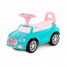 ПОЛЕ84576 Каталка-автомобиль "SuperCar" №2 со звуковым сигналом (бирюзовая)
