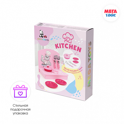 Фото МТ 17304 Кухня детская мини розовая 7 предметов