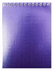 Блокнот ХАТБЕР А6 40л. клет. "METALLIC ФИОЛЕТОВЫЙ", бумв. офс.60гр. греб. (40Б6бвВ1гр) (066848) (1/6