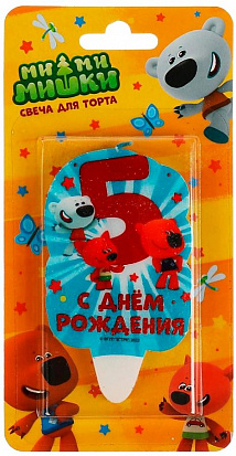 Фото товара CC-81103-05-MIMI Свеча для торта Со стикером Ми-ми-мишки блистер ЧУДО ПРАЗДНИК