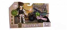 В115852 Игровой военный набор MILITARY (фигурки солдата и собаки, мотоцикл, доп. вооружение)