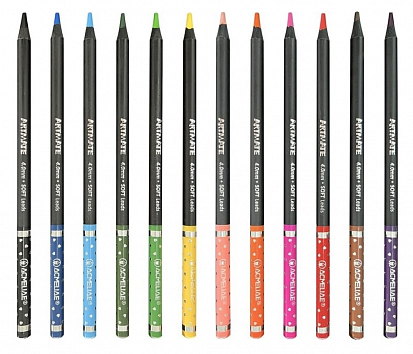 Фото Набор цветных карандашей ACMELIAE "BLACKWOOD ARTMATE" 12 цв. в картоном футляре (43068)