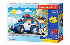 Пазлы MX-02252 Полицейский патруль, 20 деталей MAXI Castor Land
