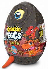 SK004A1 Игрушка мягконабивная динозавр 22 см "Crackin'Eggs" в яйце. Серия Лава