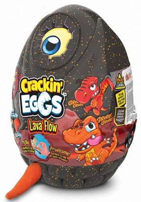 Фото SK004A1 Игрушка мягконабивная динозавр 22 см "Crackin'Eggs" в яйце. Серия Лава