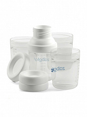 LUBBY20617 арт.20617/60/6 Набор контейнеров для хранения детского питания zabota2, 4 шт., с адаптер