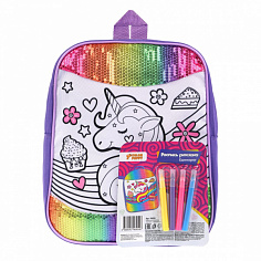 70050 Набор роспись рюкзака "Единорог", маркеры 4 шт.