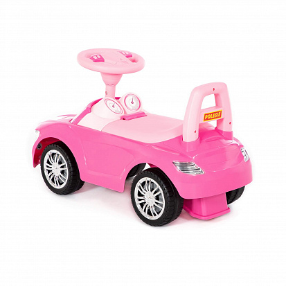 Фото ПОЛЕ84477 Каталка-автомобиль "SuperCar" №1 со звуковым сигналом (розовая)