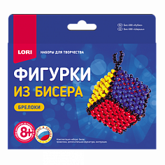 LORI Бис-088 Брелоки. Фигурки из бисера "Кубик"