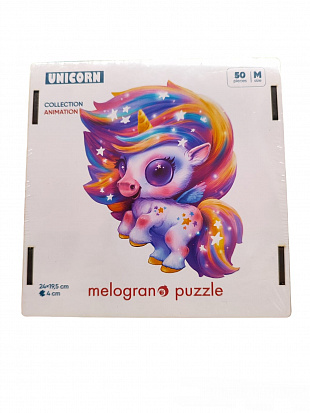 Фото товара MPZCA44-M Collection ANIMATION.Единорог Карамелька. 50 деталей. Размер 20 х 29см. Средний размер дет