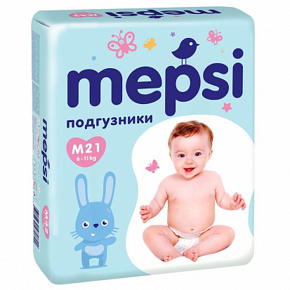 Фото товара Подгузник детский Mepsi M 6-11 21 шт