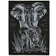 миниатюра 100SCRATCHART-SLV-ELEPHANT Гравюра 18*24 см слон, серебряная МУЛЬТИ АРТ