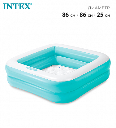 Фото товара 57100NP Бассейн надувной детский,86 х 86 х 25 см, 57100NP INTEX