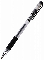 Ручка гелевая "ATTOMEX" 0,5 мм. каучук. держатель, прозрачн корпус, черная (5051307)