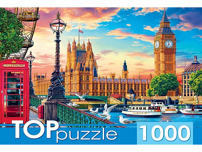 Фото товара ХТП1000-2167 TOPpuzzle. ПАЗЛЫ 1000 элементов. ХТП1000-2167 Великобритания. Лондон