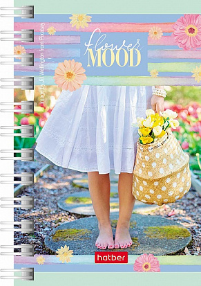 Фото товара Записная книжка ХАТБЕР A7 80 л. клетка "ЦВЕТОЧНОЕ НАСТРОЕНИЕ" на гребне (066613) (6/144)
