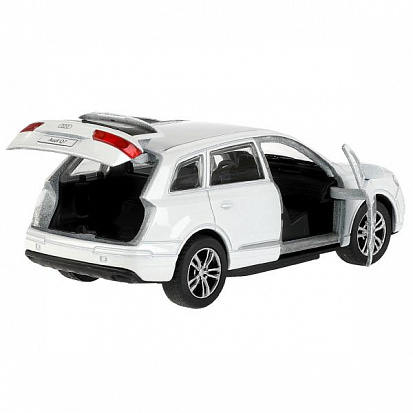 Фото Q7-12-WH Машина металл AUDI Q7 длина 12 см, двер, багаж, инер, белый, кор. Технопарк