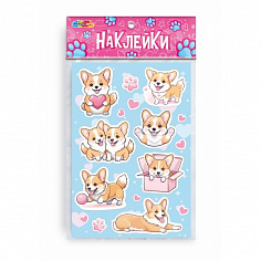 STICKKORGI-122787 Наклейки бумажные, а5, корги МУЛЬТИ АРТ