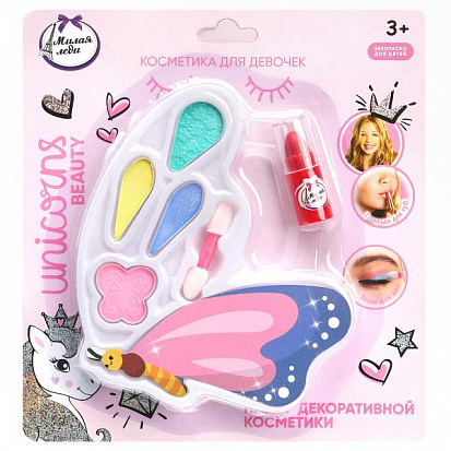 2201X0194-FT (864) Косметика ДЛЯ ДЕВОЧЕК набор косметики: тени для век, помада для губ МИЛАЯ ЛЕДИ фото