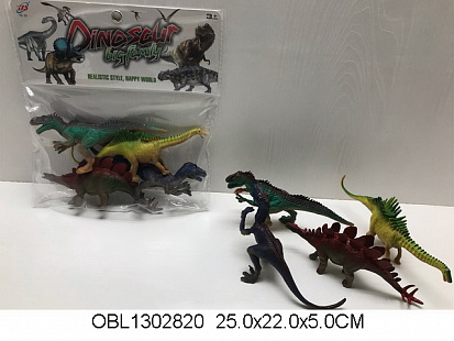 Фото KK222-49 динозавры 4 шт/пакет