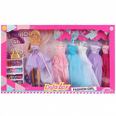 DF8446 Кукла гнущаяся, с одеждой и аксесс., в ассорт. в кор.