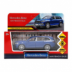 MAYBCHGLS-12-BRBU Машина металл MERCEDES-BENZ gls maybach 12 см, дв,баг,инер,брил-син, кор. Технопар