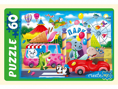 Фото товара П60-3901 ПАЗЛЫ 60 элементов. ДЕТСКИЙ ПАРК (Арт. П60-3901)