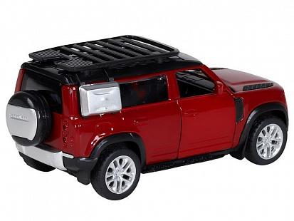 Фото 1251476JB Машинка металл. 1:43 2020 Land Rover Defender 110, красный, инерция, откр. двери, в/к 17,5