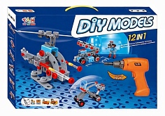 TLH-16 Конструктор 12в 1 с шуруповертом 282дет.