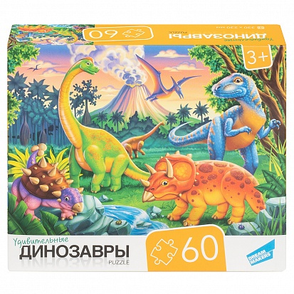 Фото RI6004 Игра детская настольная "60 Динозавры"