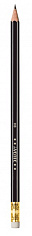 Карандаш чернографитный "deVENTE" HB, 1,85 мм, шестигранный, ластик,цв корпуса черно-сереб (5032324)