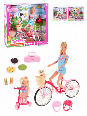 8457 Игр. наб. Defa "На прогулке", в компл. куклы - 2шт., предм. 11шт., в ассорт., кор.