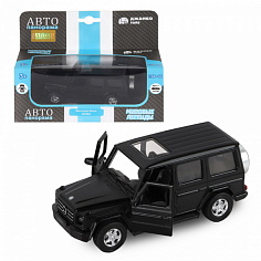 1200181JB ТМ "Автопанорама" Машинка металл. 1:42 Mercedes-Benz G350d, черный, инерция, откр. двери,